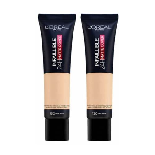 L'Oreal Paris Cover Liquid Foundation, With 4% Niacinamide, Long Lasting, Natural Finish, Available In 20 Shades, Spf 25, Infallible 32H Matte Co