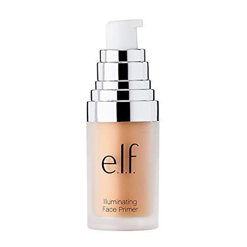 e.l.f. Illuminating Face Primer, Silky Makeup Primer For Creating A Radiant Glow, Fills In Fine Lines & Refines Complexion, Small, 0.47 Oz