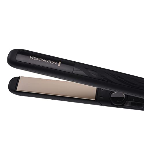 Remington Ceramic Straight 230 Hair Straighteners, 15 Seconds Heat Up Time with Variable Temperature Setting - S3500, Black