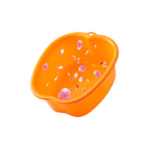 Large Foot Bath spa Bowl, Thick Sturdy Plastic Foot Basin for Pedicure, Detox and Massage, Perfect to Soak Your Feet Toe Nails and Ankles (Blue)