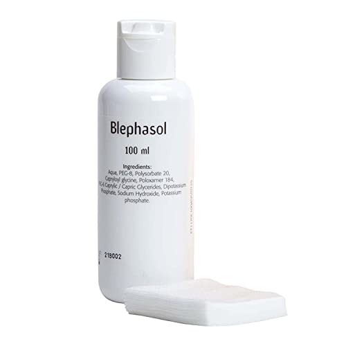 Blephasol Duo 100 ml Micellar Eyelid Cleansing Lotion with 100 Lint-Free Pads | Effective and Gentle Daily Cleansing for Make-Up Removal, Inflame