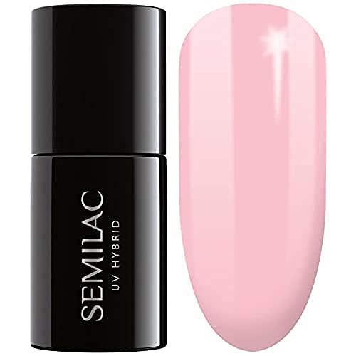SEMILAC Gel Nail Polish | Long Lasting and Easy to Apply | Perfect for Home and Professional Manicure and Pedicure - 002 Delicate French UV Gel N