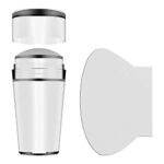 Wancala Clear Silicone Jelly Stamperwith Scraper - Silicone Nail Stamper French Tip with Scraper for Nails Manicure Tools, Nail Art Stamping Stam