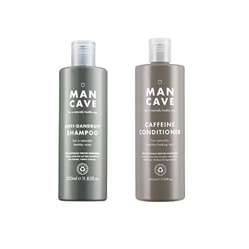 ManCave Scalp Care Shampoo 350ml, DHT Blocker Encourages Hair Growth + Dandruff Control, Sulphate Free, Contains Saw Palmetto, Panthenol and Beta