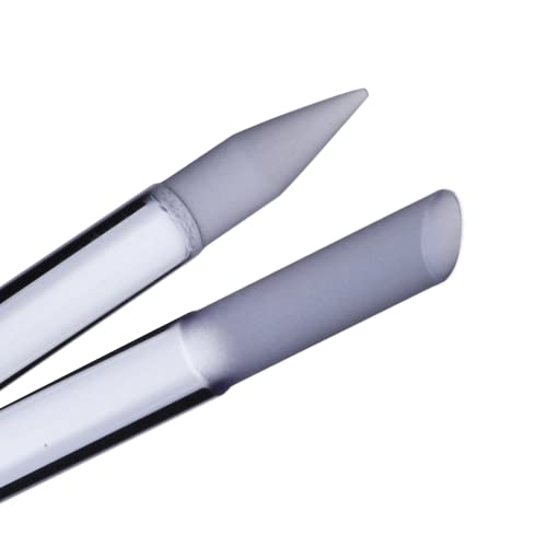 Glass Cuticle Pusher by Bona Fide Beauty - Dual Ended Manicure Stick with Case - 1Pc Premium Czech Glass Manicure Tools