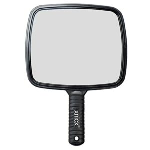 xnicx Hand Mirror Professional Hand Held Mirror Barbers Shaving Salon Mirrors Hairdressers Compact Mirror Tool with Handle for Travel Festival Es