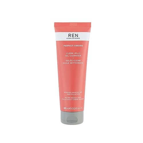 REN Clean Skincare - Perfect Canvas Clean Jelly Oil Cleanser - Tri-Phase Facial Cleanser Transforms from Cleansing Jelly to Facial Oil to Cleansi