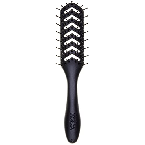 Jack Dean by Denman D200 Flexible Vent Brush for Blow Drying - Styling Hair Brush for Wet Dry Curly Thick Straight Hair - For Women and Men (Blac