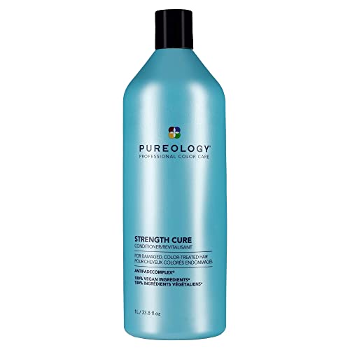 Pureology | Strength Cure | Strengthening Conditioner, For Damaged, Colour Treated Hair, Vegan
