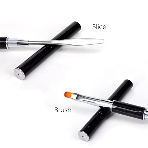 Slip Solution Kit ,60ML Extender Gel Nail Builder Kit Poly Nail Gel Nail Extension Clear Liquid Solution Anti-stick Tools with Nail Art Brush Sta