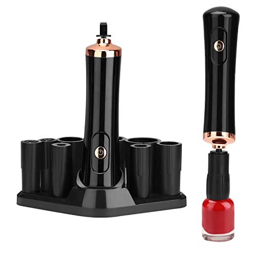 Electric Nail Lacquer Shaker, Glue Shaker for Eyelash Extensions with Base, Electric Shaker Time Saving Handsfree Tool with 2 Connectors and 8 Si