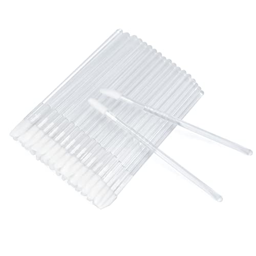 G2PLUS 100 PCS Disposable Lip Brushes - Black Disposable Lip Wands - Lipstick Lip Applicator Wands for Lips, Eyes and Makeup Application