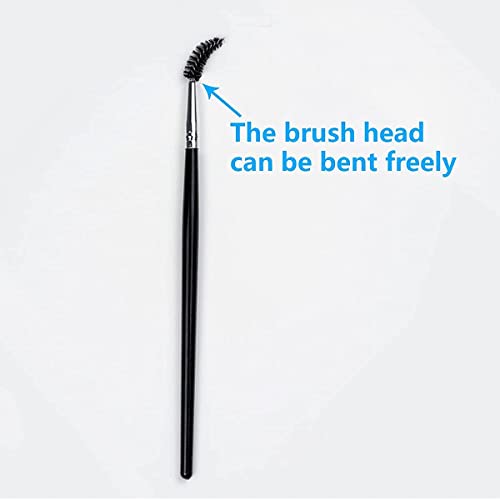 Clyhon 1Pcs Eyebrow Brush, Eyebrow Spoolie,Professional Angled Eye Brow Brush, Eyelash Brush, Eyebrow Makeup Tools, Black