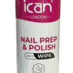 ican Nail Prep & Polish 2 in 1 Wipe Gel Polish Residue Cleaner Multi-Purpose for Sanitiser For Nail Care 250ml