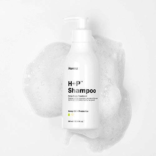 Hermz H+P Antimicrobial Shampoo: Hemp, Probiotics & Salicylic Acid - Deeply Nourishing Scalp, Therapeutic Treatment of Seborrhoeic Dermatitis and