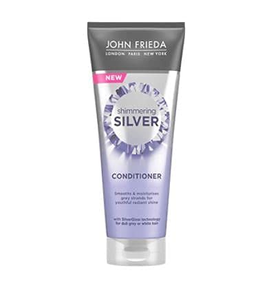 Shimmering Silver Shampoo (250ml) and Shimmering Silver Conditioner (250ml) by John Frieda for Dull Grey Hair