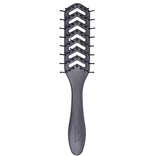 Jack Dean by Denman D200 Flexible Vent Brush for Blow Drying - Styling Hair Brush for Wet Dry Curly Thick Straight Hair - For Women and Men (Blac