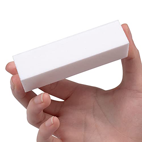 ÂME BY M 10pcs White Professional Nail Buffer Blocks 4-Sided Nail File Sanding Blocks Manicure Pedicure Tools Smoothing Shaping and Buffing for N