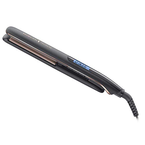 Remington Proluxe Ceramic Hair Straighteners with Pro+ Low Temperature Protective Setting and Luxury Storage Pouch, Midnight Edition, Midnight Bl