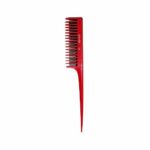 Pro Tip Hairdressing Back Combing Tail Comb PTC10 208mm - RED