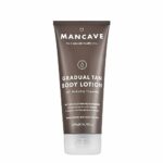 ManCave Healthy Looking Skin Gradual Tan Body Lotion 200ml for Men, Hydrate,Tone and Build a Healthy Glow with Shea Butter and Olive Oil,Vegan Fr