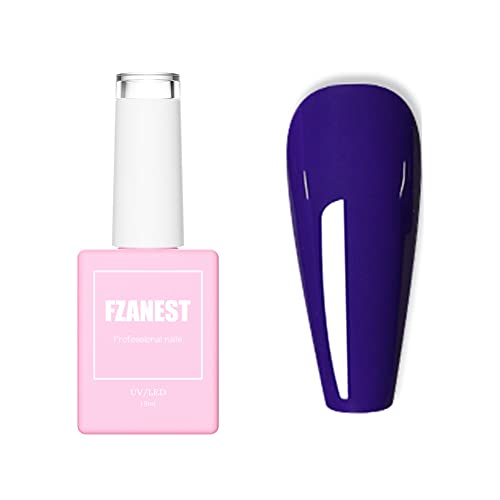 FZANEST Gel Nail Polish Soak Off LED UV Jelly Milky Clear Natural Gel Polish Varnish Nail Art Manicure (Cover Nude)