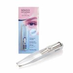 Sensica Tweezers with Led Light - Professional Precision Stainless-Steel Slant Tip Tweezers for Daily Grooming of Eyebrows, Nose Hairs, Upper Lip