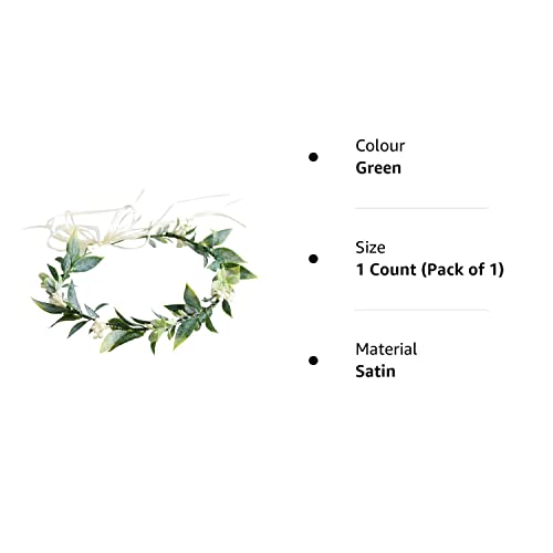 Merroyal Green Flower Crown Eucalyptus Crown Leaf Floral Crown Boho Wedding (Green)