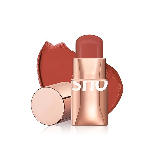 Blush Stick - Cream Blush - Waterproof Long-lasting 3-in-1 Multi-Use Blusher Contour for Lip Cheek Eye - Moisturize and Blendable Blush for Natur
