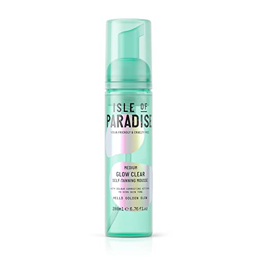 Isle of Paradise Self Tan Mousse, Dark (200 ml) Self Tanning Foam, Natural Ingredients & Vegan (packaging may vary)