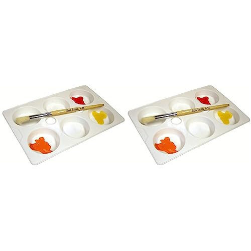 Major Brushes 6 Well Economy Palette - 1 Palette (Pack of 2)