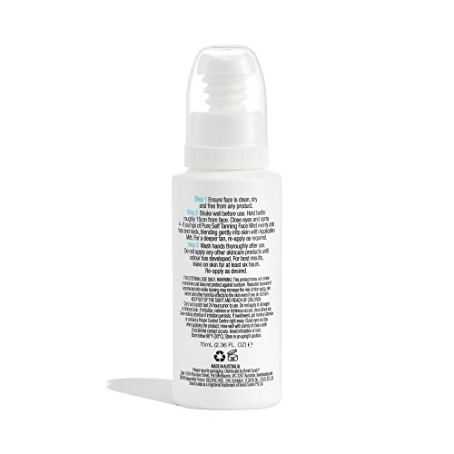 Bondi Sands PURE Self-Tanning Face Mist | Hydrating Lightweight Formula Gives a Natural Golden Glow, Enriched with Hyaluronic Acid, Vitamin C, an
