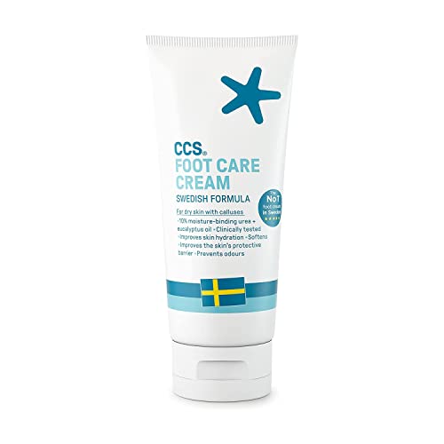 CCS Professional Foot Care Cream for Cracked Heels and Dry Skin - Foot Cream with 10% Urea and Eucalyptus Oil - Moisturise and Soften Hard, Rough