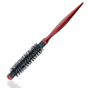 1 Pc Round Brush, Round Hair Brush Mini Ultra Thin Hair Styling Brush Nylon Bristles Hairbrush for Blow Drying Volume Curling & Straightening