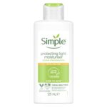 Simple Kind to Skin Protecting Light Moisturiser SPF 15 with pro-vitamin B5, vitamin E and glycerin lotion for sensitive skin 125 ml