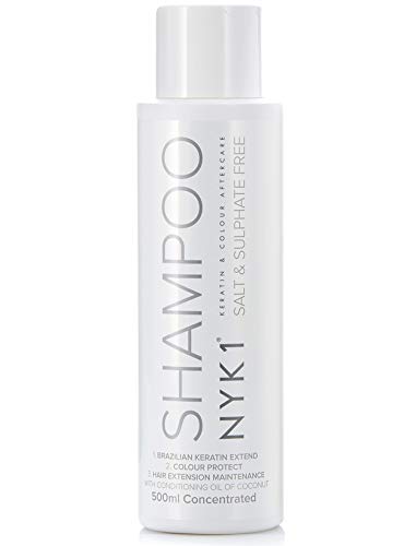 SALT AND SULPHATE FREE SHAMPOO (500ml) for use AFTER KERATIN TREATMENTS and for COLOUR TREATED HAIR Organic Aftercare for Men and Women. No Salt,