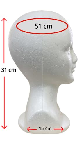 ican Foam Wig Head ,female Mannequin Wig Holder Stand Small ( White ) New