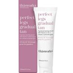 This Works Perfect Legs Gradual Tan, 150 ml - Streak-Free Self-Tanning Serum Infused with Vitamin E, Shea Butter and Essential Oils - Hydrating G