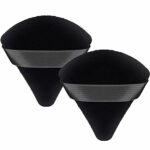 Premium Powder Puff Set Of 2, Makeup Sponge, Triangle Powder Puff Is Soft On Your Skin, Powder Puff Face Triangle Sleek Design And Finger Strap M