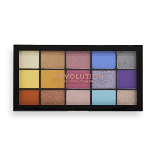 Makeup Revolution, Reloaded, Eyeshadow Palette, Highly Pigmented, Iconic 3.0, 15 Shades, Matte and Shimmer Finishes, 16.5g