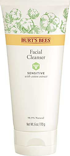 Burt's Bees 99% Natural Sensitive Facial Cleanser with Cotton Extract, 170g