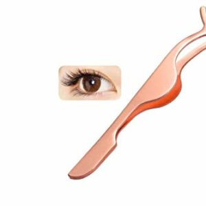 1pc Eyelash Tweezer Applicator & Removal Tool (Rose Gold)