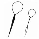 BSORO 2pcs Tail Hair Loop Tool Hair Braiding Tool Hair Tools Hair Twister Black