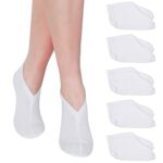 Dacitiery 5 Pairs Moisturizing Socks Overnight, Thin Foot Spa Socks Cotton Moisture Enhancing Socks Cosmetic Moisturizing Socks for Dry Cracked F