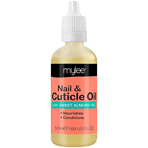 Mylee Sweet Almond Nail & Cuticle Oil 50ml, – Deeply Hydrating & Nourishing Cuticle Conditioner Oil, Non-Greasy Formula and Leaves No Sticky Resi