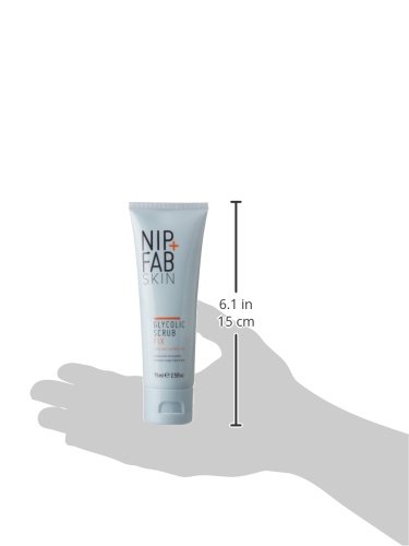 Nip + Fab Glycolic Acid Fix Face Scrub with Salicylic Acid, AHA/BHA Exfoliating Facial Cleanser Polish for Refining Pores Skin Brightening, 75 ml
