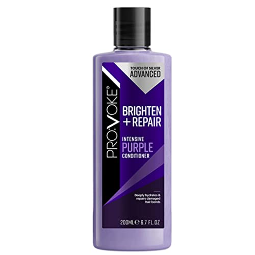 PRO:VOKE Touch of Silver Advanced Brighten and Repair Shampoo and Conditioner 200 ml Removes Brassy Yellow Tones Instantly Deep Repair Nourish an