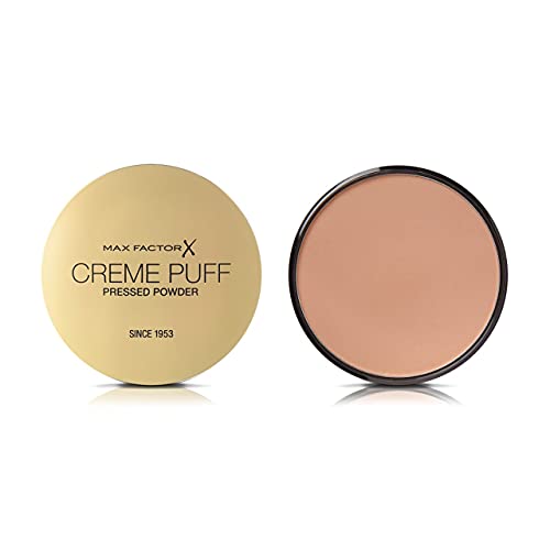 Max Factor Cream Puff Pressed Compact Powder, Glowing Formula for All Skin Types, 41 Medium Beige, 21 g