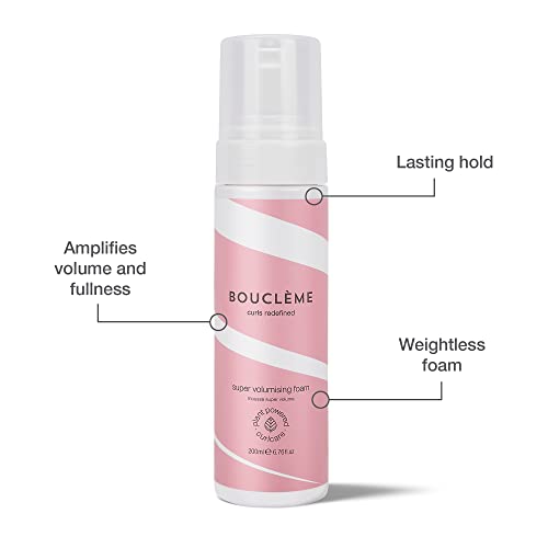 Bouclème - Super Volumising Foam - Styling Foam for Curly Hair - 98% Naturally Derived Ingredients and Vegan - 200ml