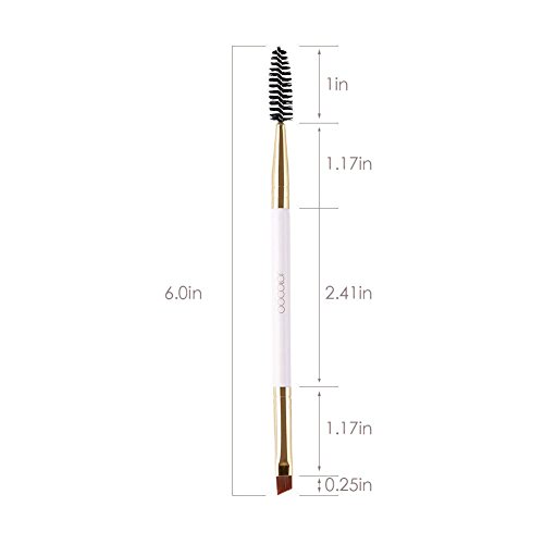 Docolor Eyebrow Brush Duo Eyebrow Spoolie 1Pc Professional Angled Eye Brow Brush Perfect for Lining and Shaping Brows, Spoolie for Brows or Lashe